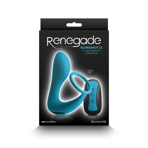 Renegade Slingshot II Cock Ring & Prostate Stimulator Teal | Remote-Controlled & Rechargeable