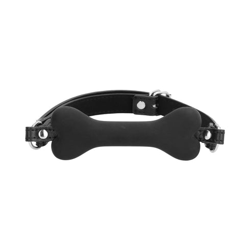 Ouch! Puppy Play Silicone Bone Gag Black (view 2)