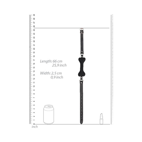 Ouch! Puppy Play Silicone Bone Gag Black (view 4)