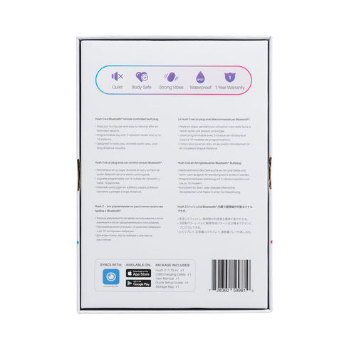 Lovense Hush 2 Bluetooth Remote-Controlled Vibrating Butt Plug