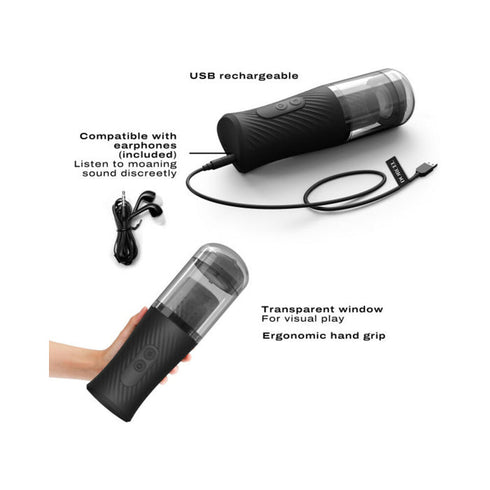 Dorcel Thrust Blow Rechargeable Thrusting Vaginal Masturbator with Removeable Suction Cup