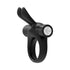 Forto Bunny Rechargeable Silicone Vibrating Cockring with Stimulating Ears Black (view 3)