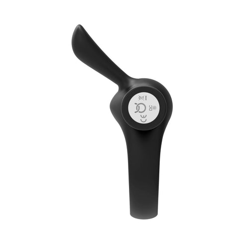 Forto Bunny Rechargeable Silicone Vibrating Cockring with Stimulating Ears Black (view 6)