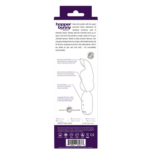 VeDO Hopper Bunny Rechargeable Silicone Mini Wand Vibrator
