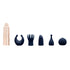 Pillow Talk Secrets Desires 6-Piece Silicone Mini Massager Set Navy