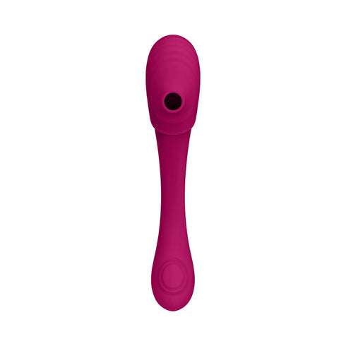 VIVE MIRAI Rechargeable Double Ended Pulse Wave & Air Wave Bendable Silicone Vibrator
