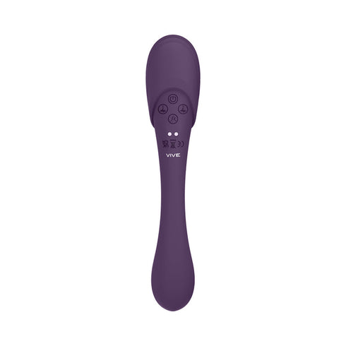 VIVE MIRAI Rechargeable Double Ended Pulse Wave & Air Wave Bendable Silicone Vibrator