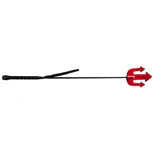 Rouge Leather Devil Riding Crop Red (view 3)