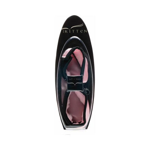 Sex Kitten Mask & Cuff Set Pink/Black (view 2)