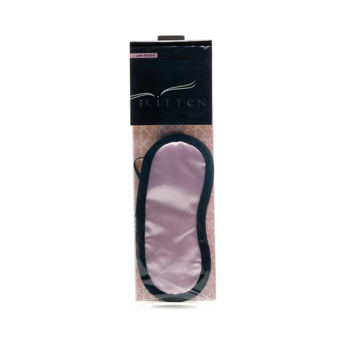 Sex Kitten Satin Eye Mask Pink with Black Trim (view 2)