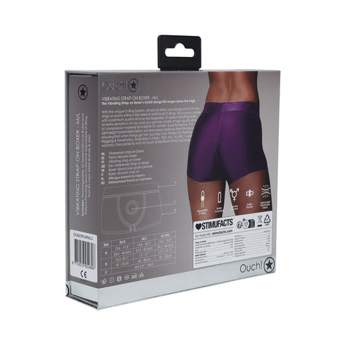 Ouch! Vibrating Strap-on Boxer Purple