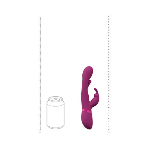 VIVE MIKA Rechargeable Triple Motor Vibrating Rabbit with G-Spot Flapping Stimulator Pink