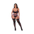 Magic Silk Sensual Desires Demi Bra, Gartered Cincher and Thong Set Mauve
