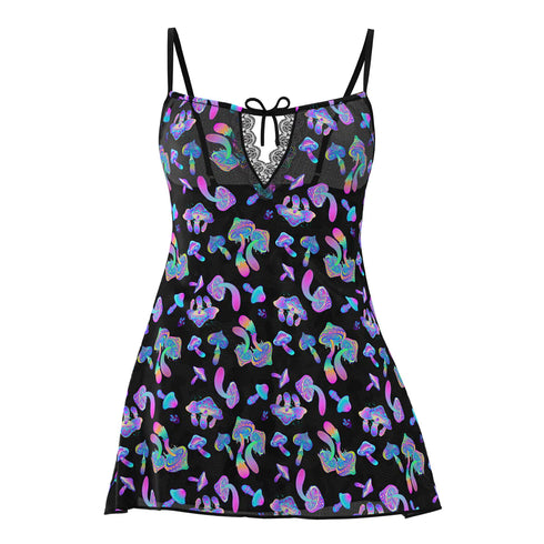 Magic Silk Hazy Dayz Dress & G-String Set Mushroom