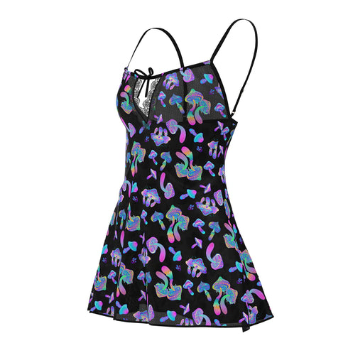 Magic Silk Hazy Dayz Dress & G-String Set Mushroom