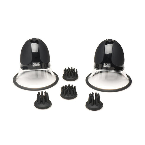 Size Matters 10X Rotating Silicone Nipple Suckers with 4 Attachments