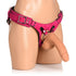 Strap U Bodice Deluxe Leather Corset Harness Pink