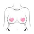 Pastease Faux Latex Pleather Vinyl Baby Pink Melty Heart Nipple Pasties (view 4)