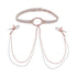 Sportsheets Sex & Mischief Peaches 'n CreaMe Collar with Nipple Clamps