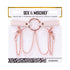Sportsheets Sex & Mischief Peaches 'n CreaMe Collar with Nipple Clamps