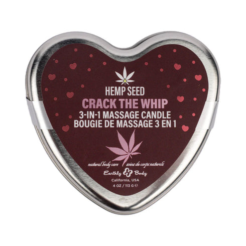 Earthly Body Hemp Seed Valentine 3-in-1 Massage Candle 4.7 oz.
