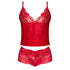 Magic Silk Sugar High Plunge Bustier & Boy Short Set Red Queen Size (view 5)