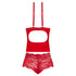 Magic Silk Sugar High Plunge Bustier & Boy Short Set Red Queen Size (view 6)