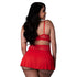 Magic Silk Sugar High Bralette, Cincher Skirt & Thong Set Red Queen Size (view 3)