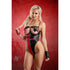 Fantasy Lingerie Play Wild Card 3-Piece Jester Costume Set Red L/XL (view 2)