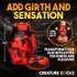 Creature Cocks Hell Hound Silicone Girth Enhancer with Ball Strap L