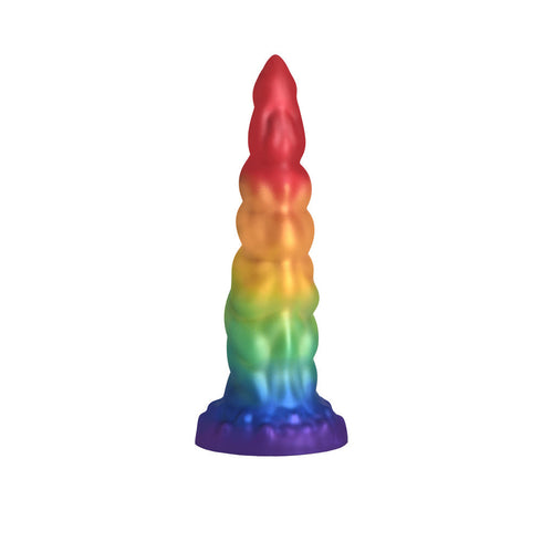 Creature Cocks Rainbow Horn Silicone Dildo (view 3)