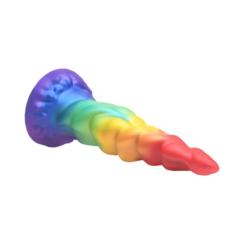 Creature Cocks Rainbow Horn Silicone Dildo (view 4)