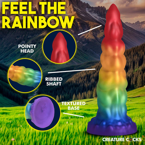 Creature Cocks Rainbow Horn Silicone Dildo (view 10)