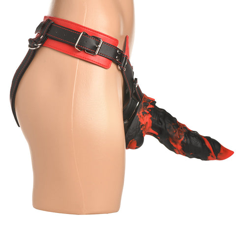 Creature Cocks Horny Devil Strap-On Harness Red (view 3)