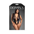 Fantasy Lingerie Domina Mesh Tie-Back Plunge Front Teddy with Buckle Waist and Lock & Key Detail Queen Size