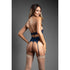 Fantasy Lingerie Domina Mesh Bustier Set with Detachable Choker & G-String