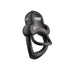 Honey Play Box Anello App-Controlled Vibrating Double Cock Ring with Clitoral Stimulator Black