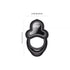 Honey Play Box Anello App-Controlled Vibrating Double Cock Ring with Clitoral Stimulator Black
