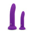 Together Duo Silicone 2-Piece 5.5 in. & 8 in. Dildo and Harness Set Purple