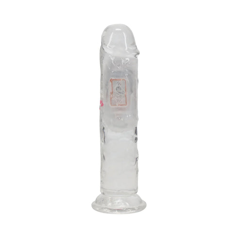 RealRock Wireless Rechargeable Remote Control LED Vibrating 6 in. Dildo Clear