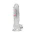 RealRock Wireless Rechargeable Remote Control LED Vibrating 6 in. Dildo Clear