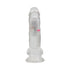 RealRock Wireless Rechargeable Remote Control LED Vibrating 7 in. Dildo Clear