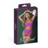 Magic Silk Butterfly Fantasies Bra, Garter & Thong Set Neon Purple
