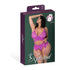 Magic Silk Butterfly Fantasies Bra, Garter & Thong Set Neon Purple