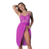 Magic Silk Butterfly Fantasies Gown & Thong Set Neon Purple