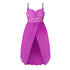 Magic Silk Butterfly Fantasies Gown & Thong Set Neon Purple