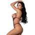 Lust Fetish Medusa Burgundy Cupless & Crotchless Teddy Lingerie