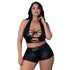 Lust Fetish Thalia Set with Halter Top, Cutouts & Detachable Belt