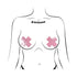 Pastease Plus X: Faux Latex Pleather Vinyl Baby Pink Cross Pasties (view 2)