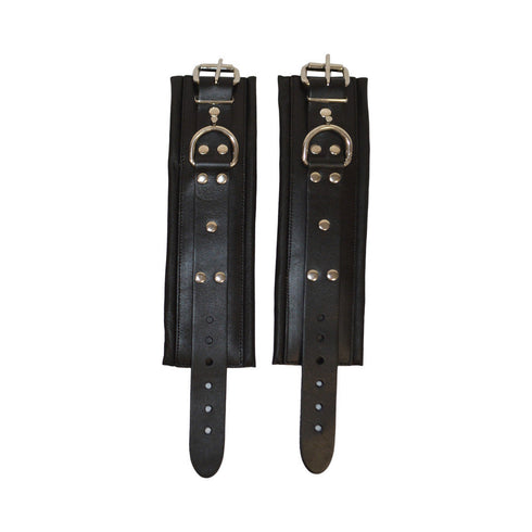 Prowler RED Leather Lockable Wrist Restraints S/M